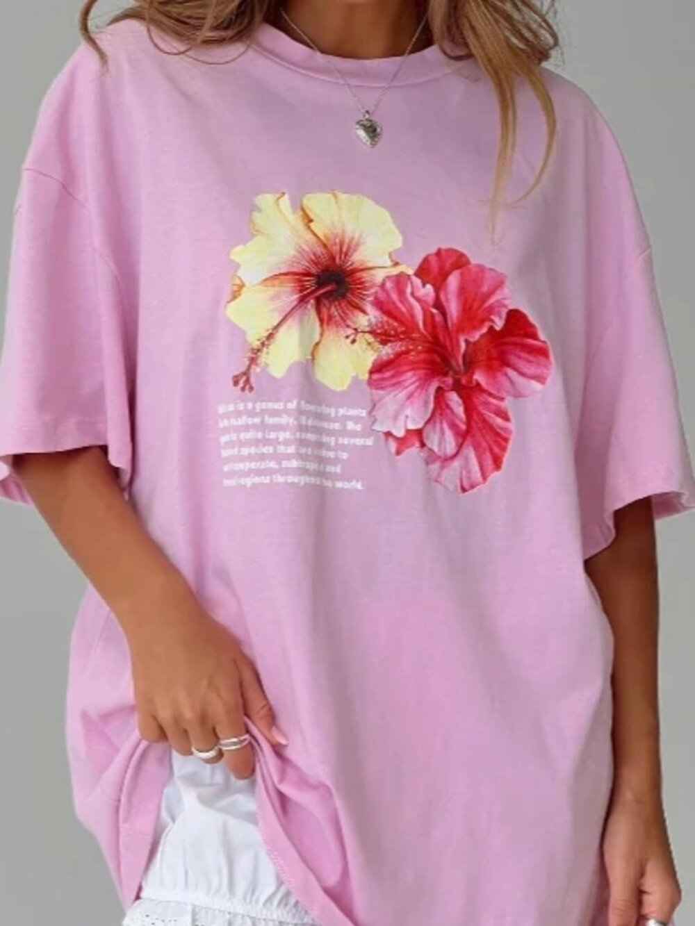 Princess Polly Oversized Hibiscus T Shirt